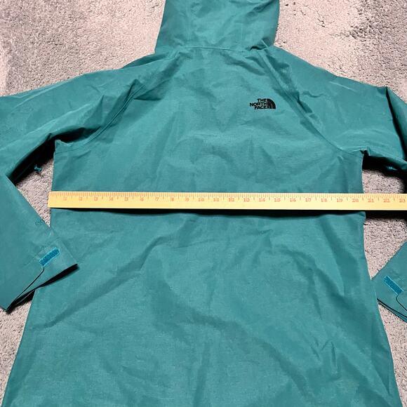 The North Face Jacket Womens Large Gore-Tex All Weather Proof Green Hooded Rain - Picture 12 of 12